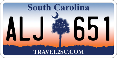 SC license plate ALJ651