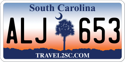 SC license plate ALJ653