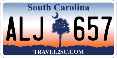 SC license plate ALJ657