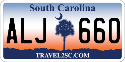 SC license plate ALJ660