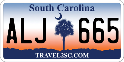 SC license plate ALJ665