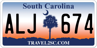 SC license plate ALJ674