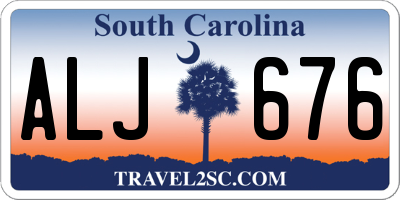 SC license plate ALJ676
