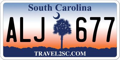 SC license plate ALJ677