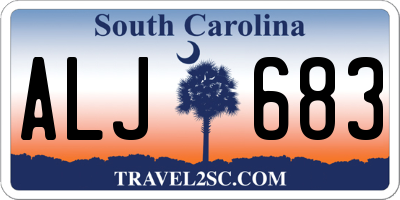 SC license plate ALJ683