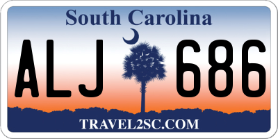 SC license plate ALJ686