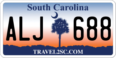 SC license plate ALJ688