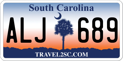SC license plate ALJ689