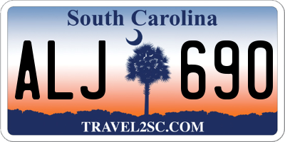 SC license plate ALJ690