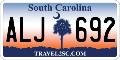 SC license plate ALJ692