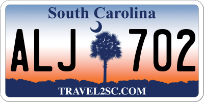SC license plate ALJ702