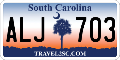 SC license plate ALJ703