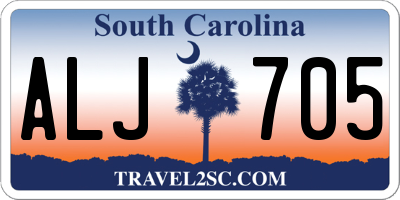 SC license plate ALJ705