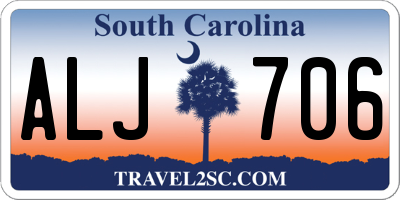 SC license plate ALJ706