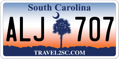 SC license plate ALJ707