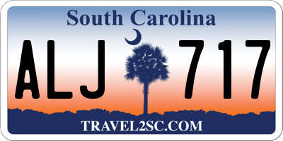 SC license plate ALJ717