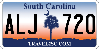 SC license plate ALJ720