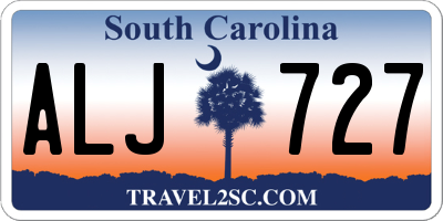 SC license plate ALJ727
