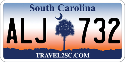 SC license plate ALJ732