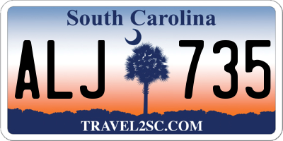 SC license plate ALJ735