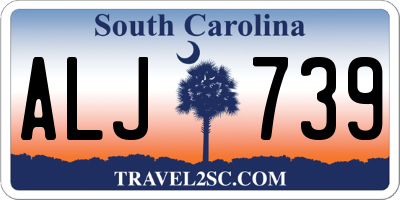 SC license plate ALJ739