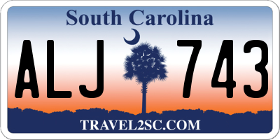 SC license plate ALJ743