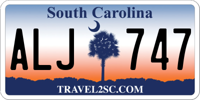 SC license plate ALJ747