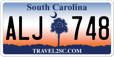 SC license plate ALJ748
