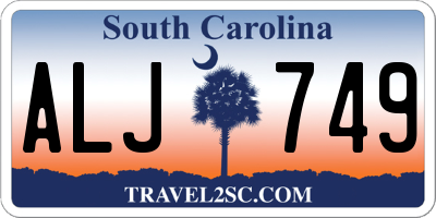 SC license plate ALJ749