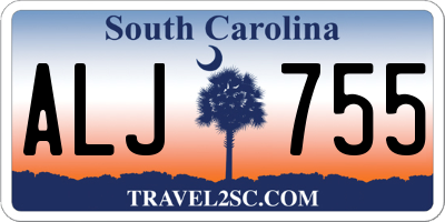 SC license plate ALJ755