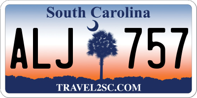 SC license plate ALJ757