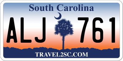 SC license plate ALJ761