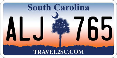 SC license plate ALJ765
