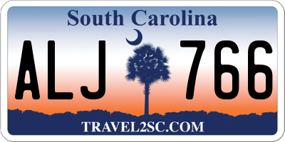SC license plate ALJ766