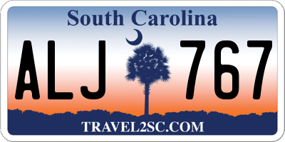 SC license plate ALJ767