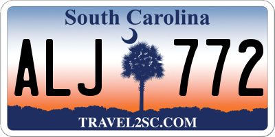 SC license plate ALJ772