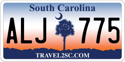 SC license plate ALJ775
