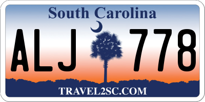 SC license plate ALJ778