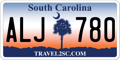 SC license plate ALJ780