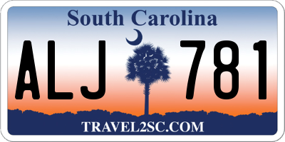 SC license plate ALJ781