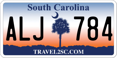 SC license plate ALJ784