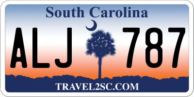 SC license plate ALJ787