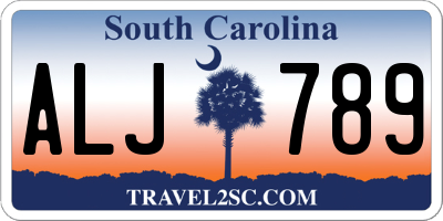 SC license plate ALJ789