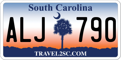 SC license plate ALJ790