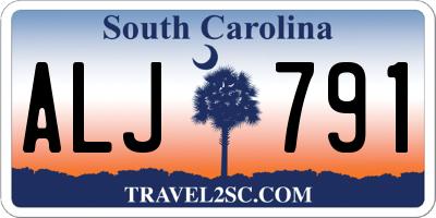SC license plate ALJ791