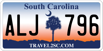 SC license plate ALJ796