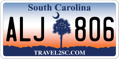 SC license plate ALJ806