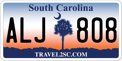 SC license plate ALJ808