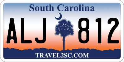 SC license plate ALJ812