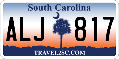 SC license plate ALJ817